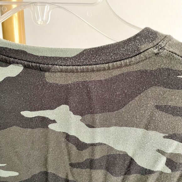 ATHLETA Studio to Street Camo Sweatshirt Top Olive Workout Sweatshirt size S - Picture 6 of 9